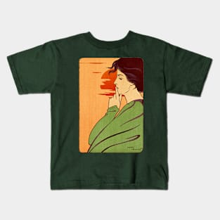 L'Heure du silence (1897) by Henri Georges J. I. Meunier. Kids T-Shirt